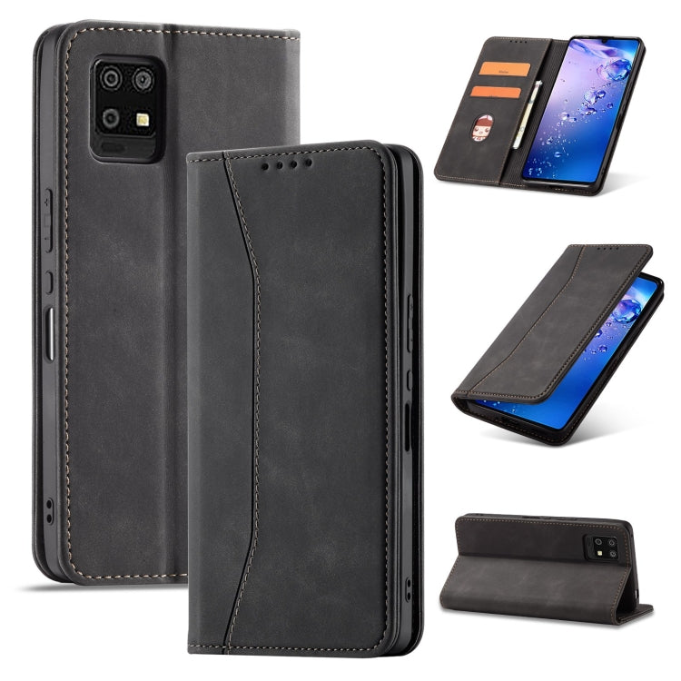 For Sharp Aquos Zero 6 Magnetic Dual-fold Leather Phone Case