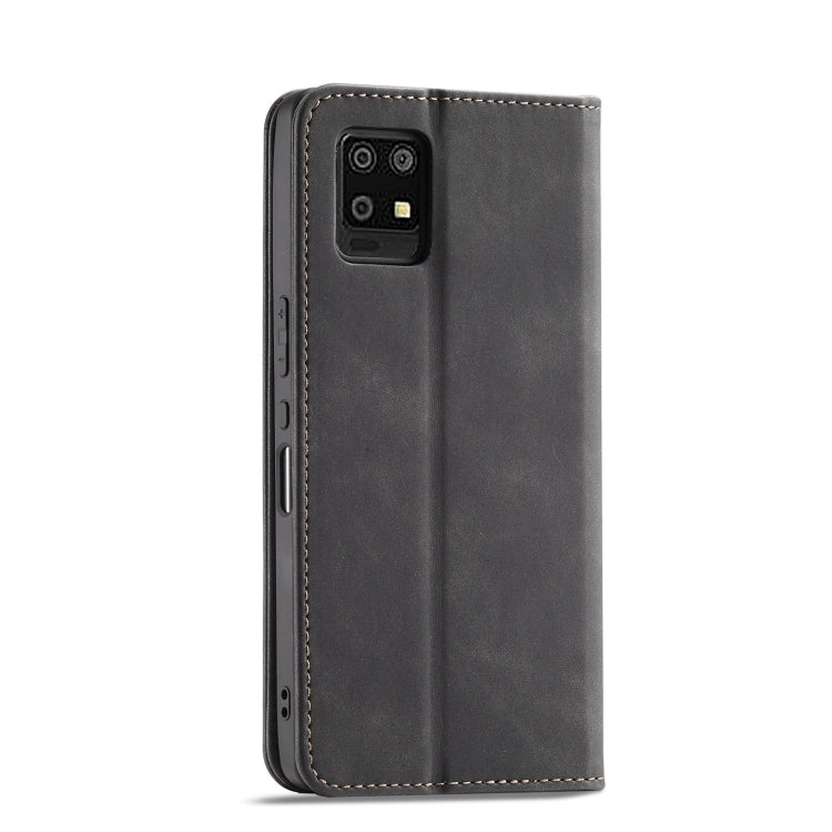 For Sharp Aquos Zero 6 Magnetic Dual-fold Leather Phone Case