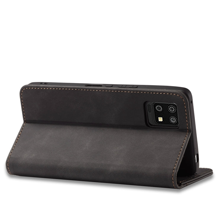 For Sharp Aquos Zero 6 Magnetic Dual-fold Leather Phone Case