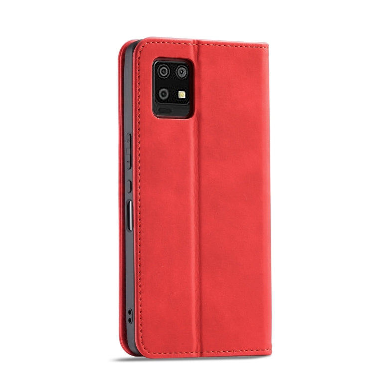 For Sharp Aquos Zero 6 Magnetic Dual-fold Leather Phone Case