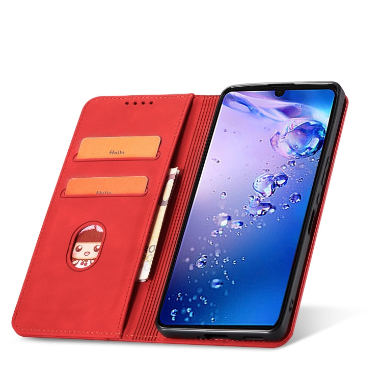 For Sharp Aquos Zero 6 Magnetic Dual-fold Leather Phone Case