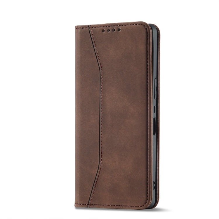 For Sharp Aquos Zero 6 Magnetic Dual-fold Leather Phone Case
