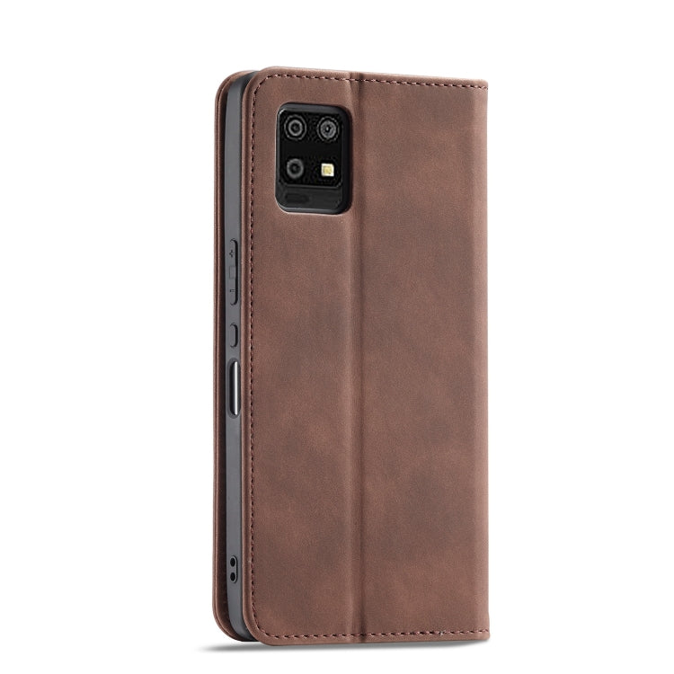 For Sharp Aquos Zero 6 Magnetic Dual-fold Leather Phone Case