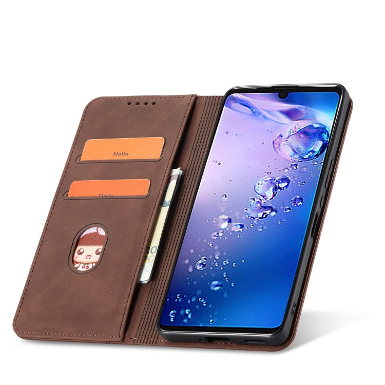 For Sharp Aquos Zero 6 Magnetic Dual-fold Leather Phone Case