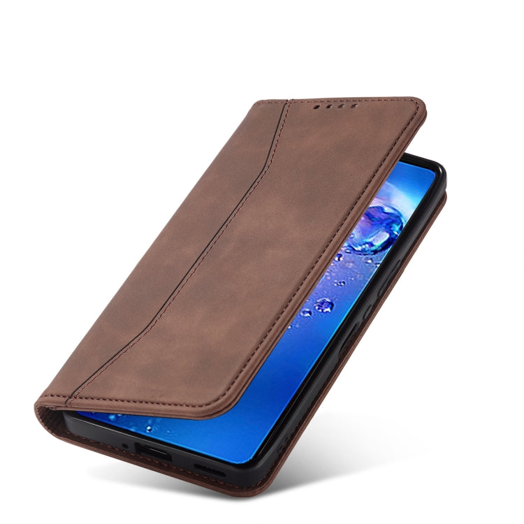 For Sharp Aquos Zero 6 Magnetic Dual-fold Leather Phone Case