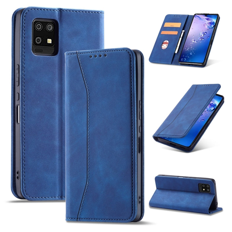 For Sharp Aquos Zero 6 Magnetic Dual-fold Leather Phone Case