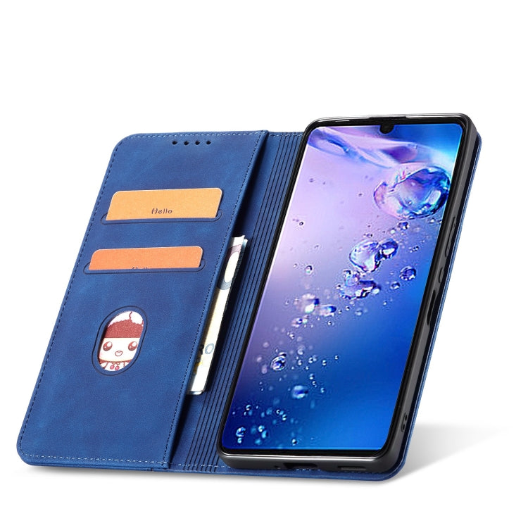 For Sharp Aquos Zero 6 Magnetic Dual-fold Leather Phone Case
