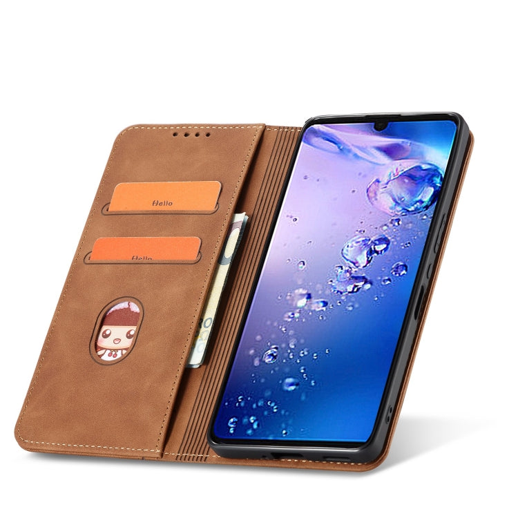 For Sharp Aquos Zero 6 Magnetic Dual-fold Leather Phone Case