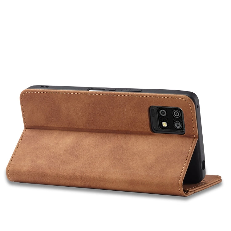 For Sharp Aquos Zero 6 Magnetic Dual-fold Leather Phone Case