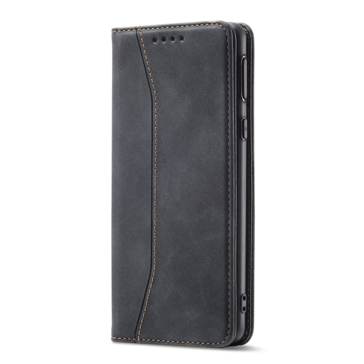 For Sharp Aquos Sense 3 Magnetic Dual-fold Leather Phone Case