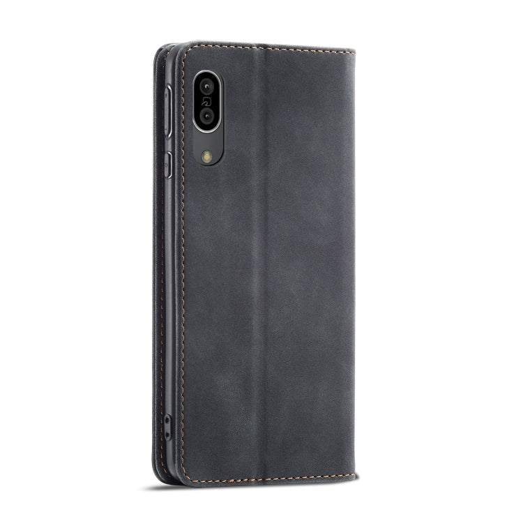 For Sharp Aquos Sense 3 Magnetic Dual-fold Leather Phone Case