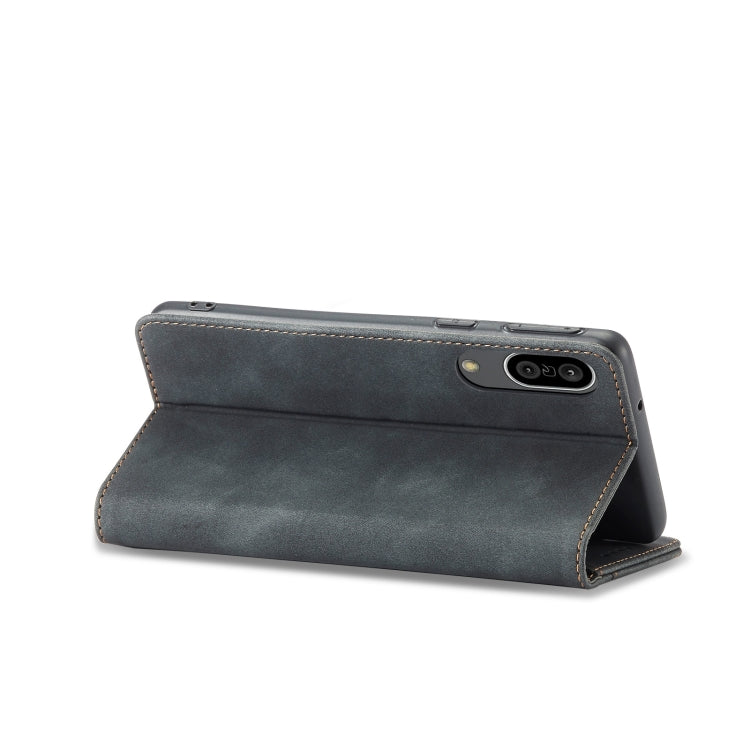 For Sharp Aquos Sense 3 Magnetic Dual-fold Leather Phone Case