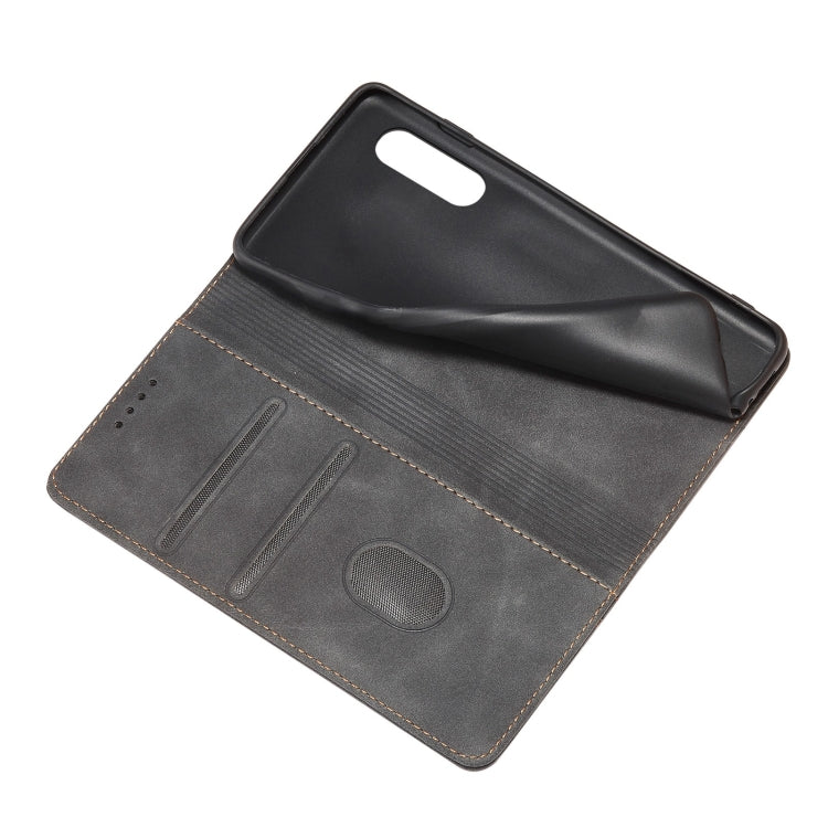 For Sharp Aquos Sense 3 Magnetic Dual-fold Leather Phone Case