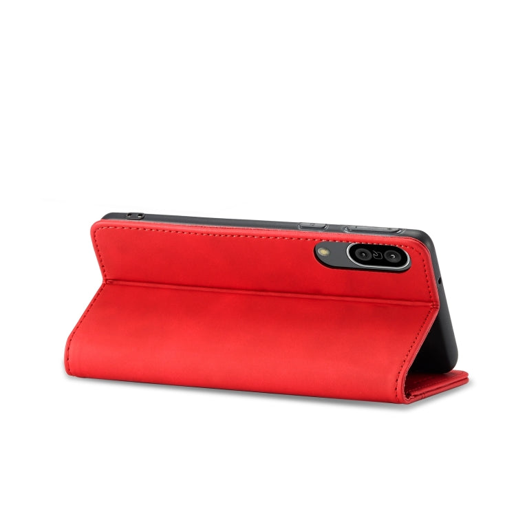 For Sharp Aquos Sense 3 Magnetic Dual-fold Leather Phone Case
