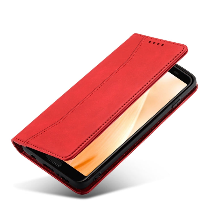 For Sharp Aquos Sense 3 Magnetic Dual-fold Leather Phone Case