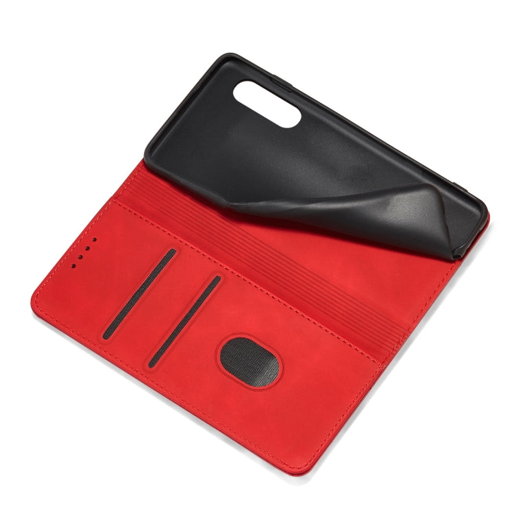 For Sharp Aquos Sense 3 Magnetic Dual-fold Leather Phone Case