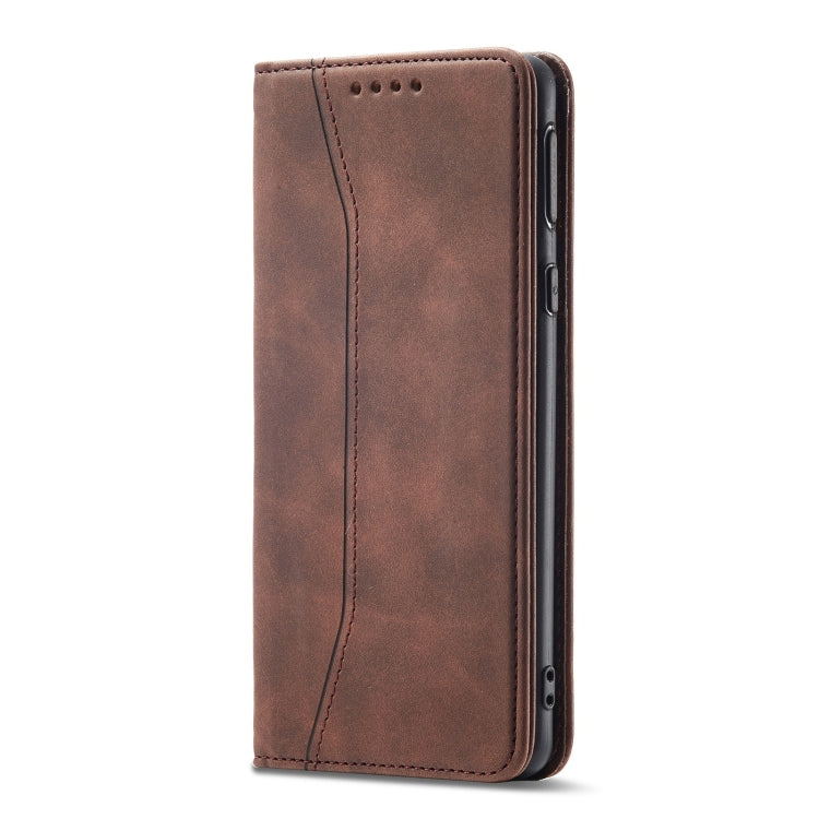For Sharp Aquos Sense 3 Magnetic Dual-fold Leather Phone Case