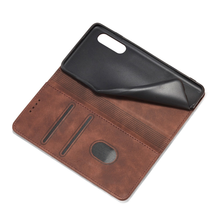For Sharp Aquos Sense 3 Magnetic Dual-fold Leather Phone Case