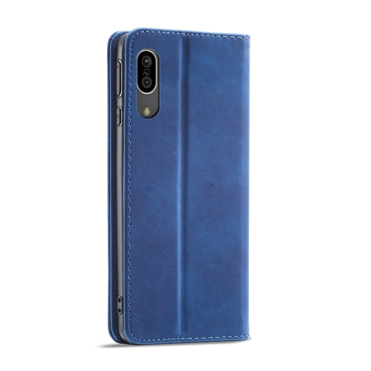 For Sharp Aquos Sense 3 Magnetic Dual-fold Leather Phone Case