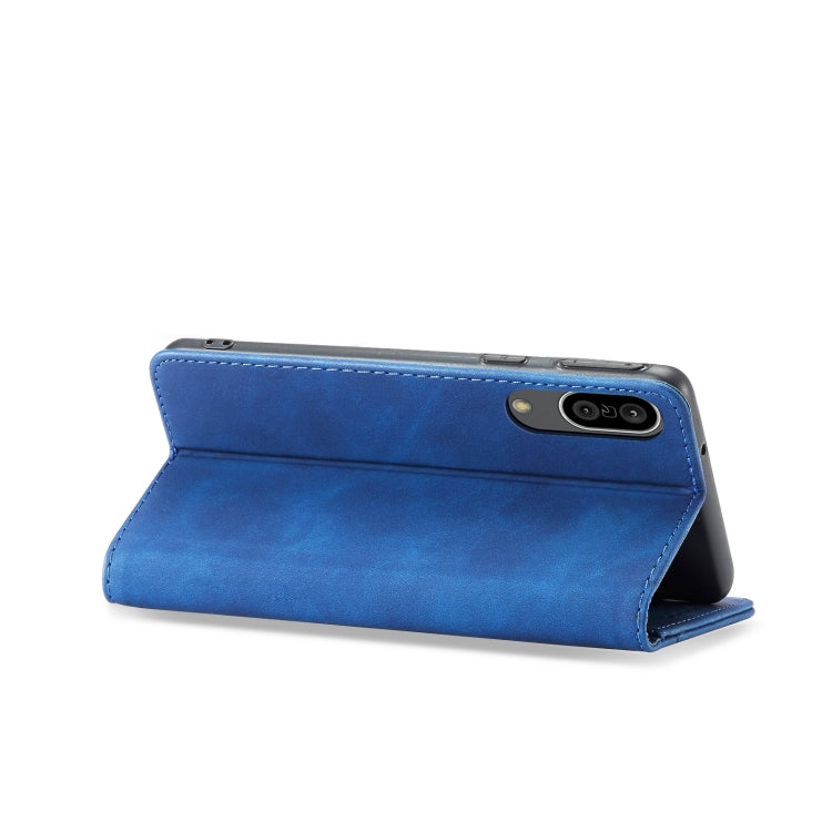 For Sharp Aquos Sense 3 Magnetic Dual-fold Leather Phone Case