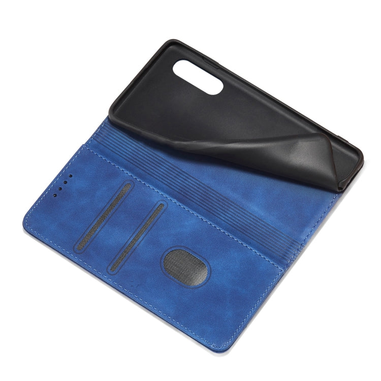 For Sharp Aquos Sense 3 Magnetic Dual-fold Leather Phone Case