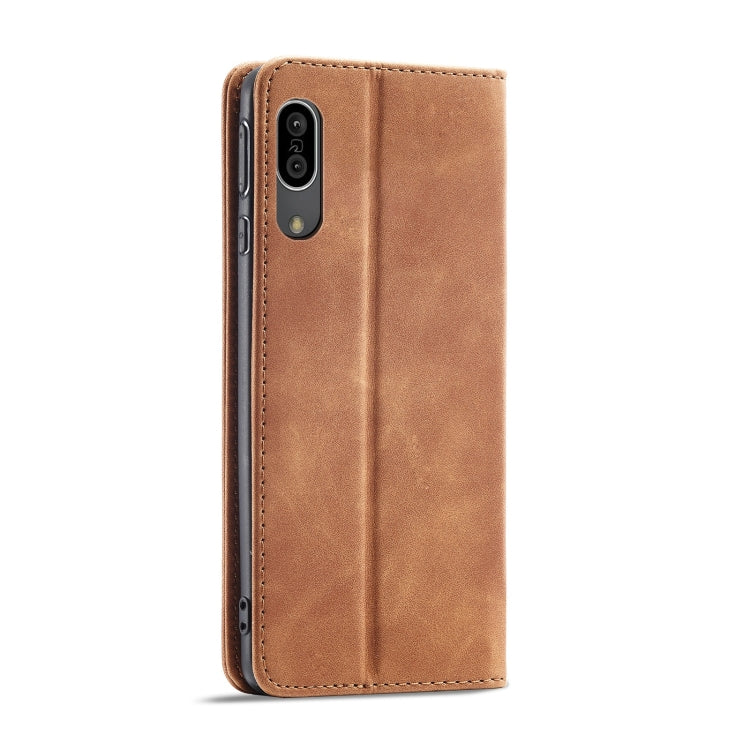 For Sharp Aquos Sense 3 Magnetic Dual-fold Leather Phone Case