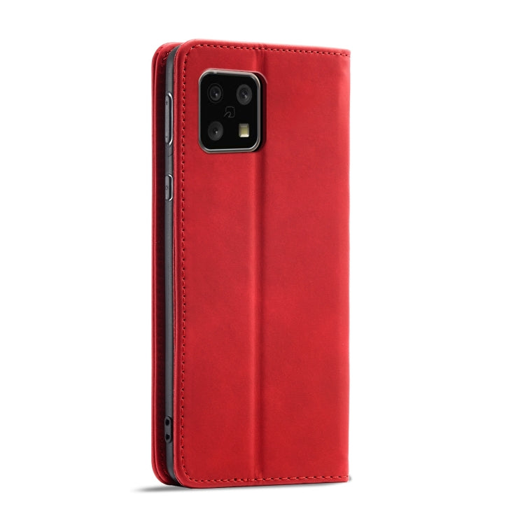 For Sharp Aquos Sense 4 5G Magnetic Dual-fold Leather Phone Case