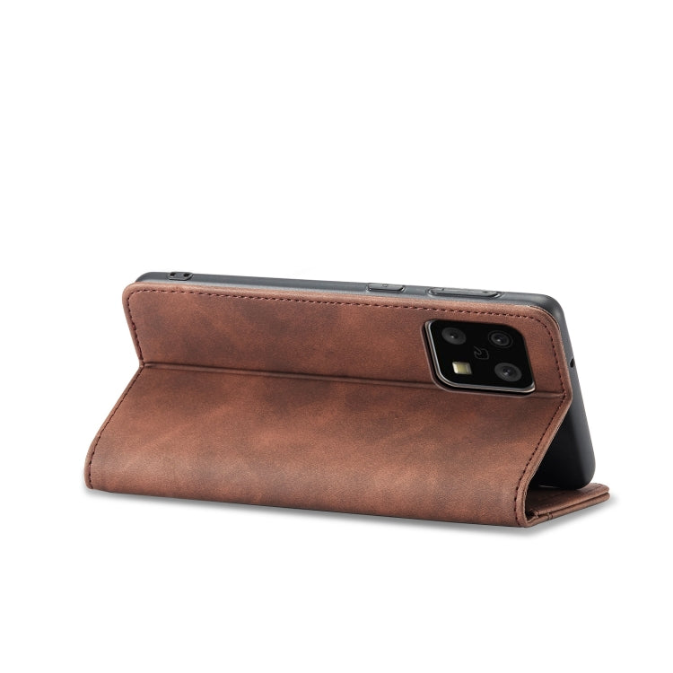 For Sharp Aquos Sense 4 5G Magnetic Dual-fold Leather Phone Case