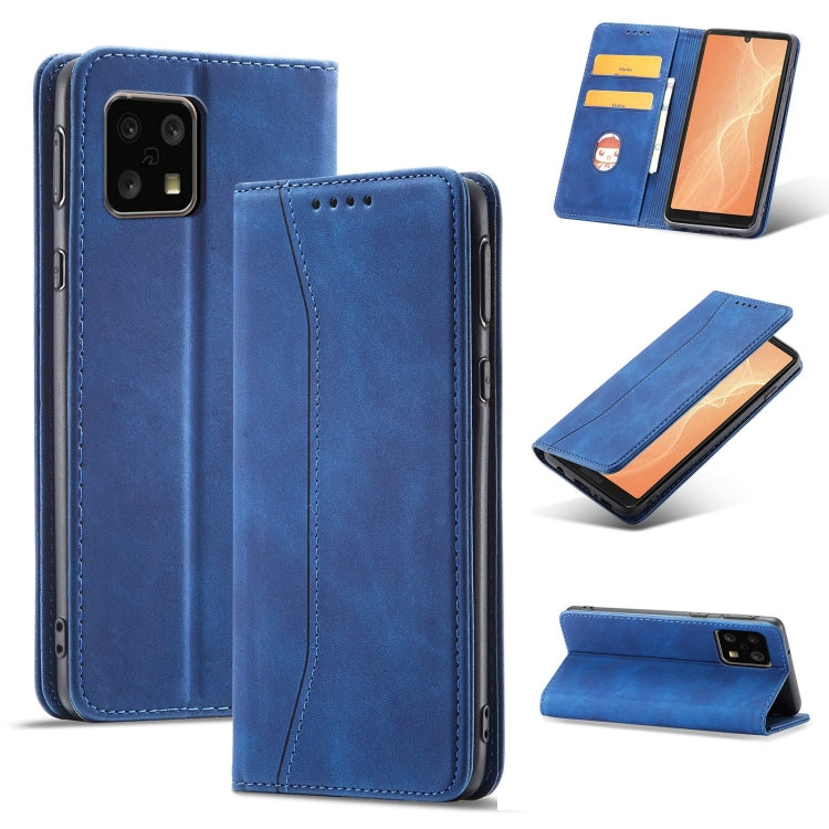 For Sharp Aquos Sense 4 5G Magnetic Dual-fold Leather Phone Case