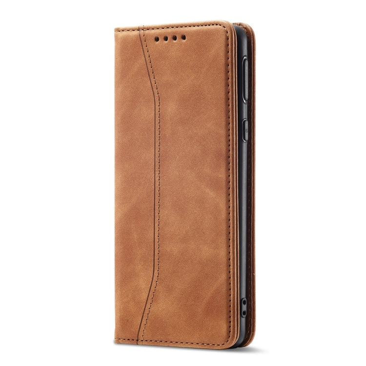 For Sharp Aquos Sense 4 5G Magnetic Dual-fold Leather Phone Case