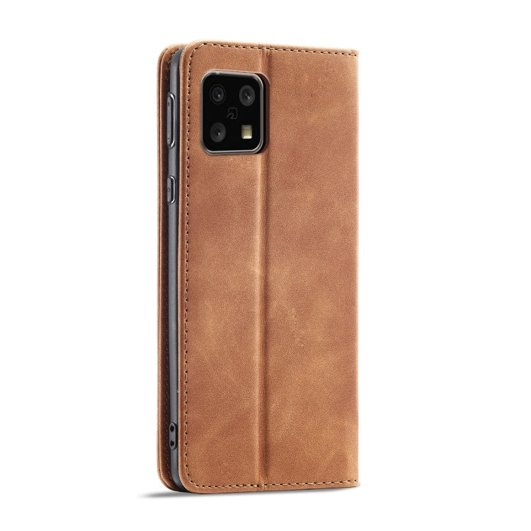 For Sharp Aquos Sense 4 5G Magnetic Dual-fold Leather Phone Case