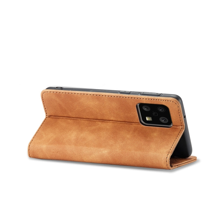 For Sharp Aquos Sense 4 5G Magnetic Dual-fold Leather Phone Case