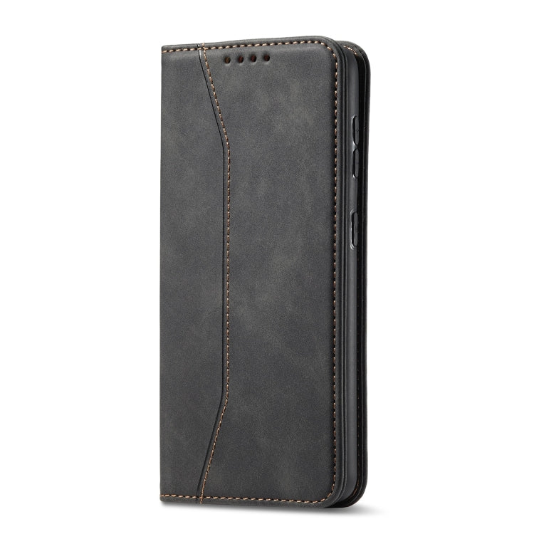 For Sharp Aquos Sense 6 Magnetic Dual-fold Leather Phone Case