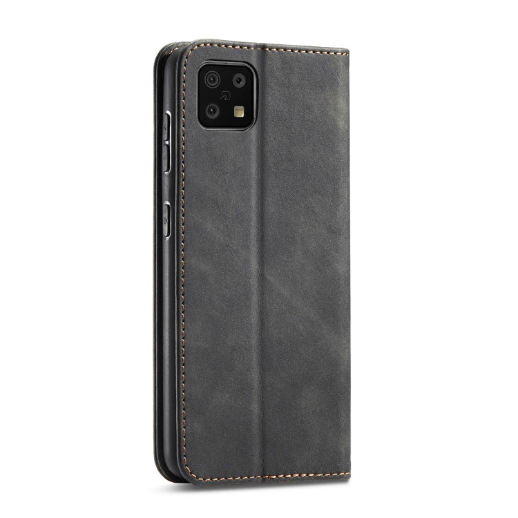 For Sharp Aquos Sense 6 Magnetic Dual-fold Leather Phone Case