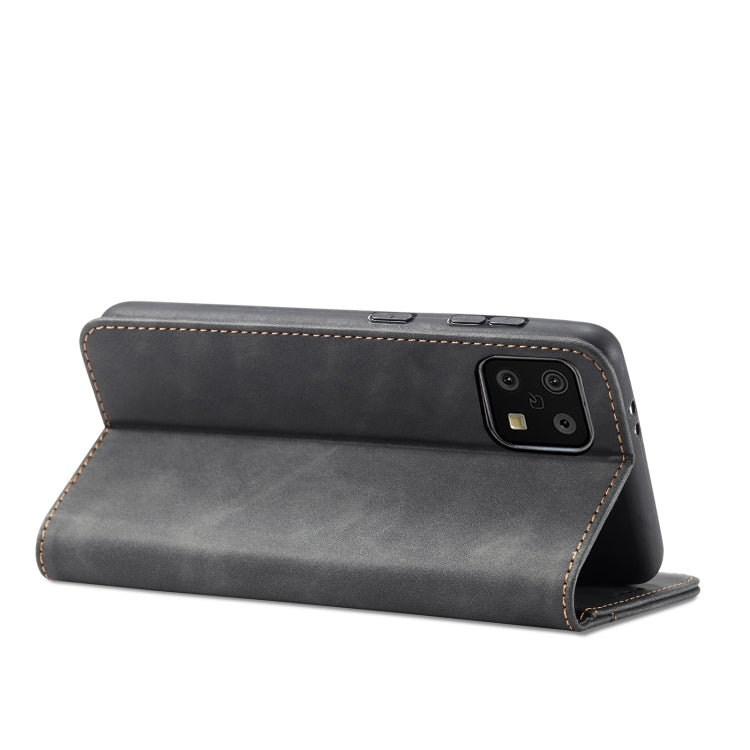 For Sharp Aquos Sense 6 Magnetic Dual-fold Leather Phone Case