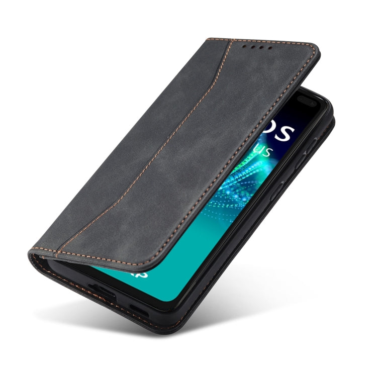 For Sharp Aquos Sense 6 Magnetic Dual-fold Leather Phone Case