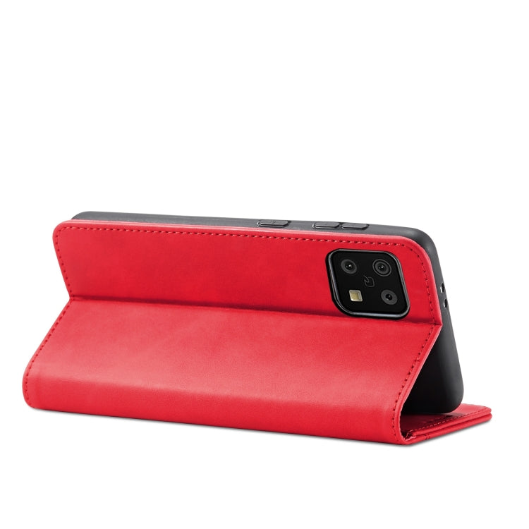 For Sharp Aquos Sense 6 Magnetic Dual-fold Leather Phone Case