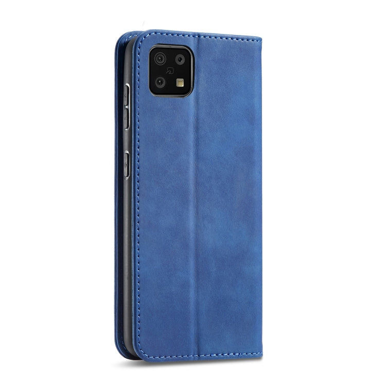 For Sharp Aquos Sense 6 Magnetic Dual-fold Leather Phone Case
