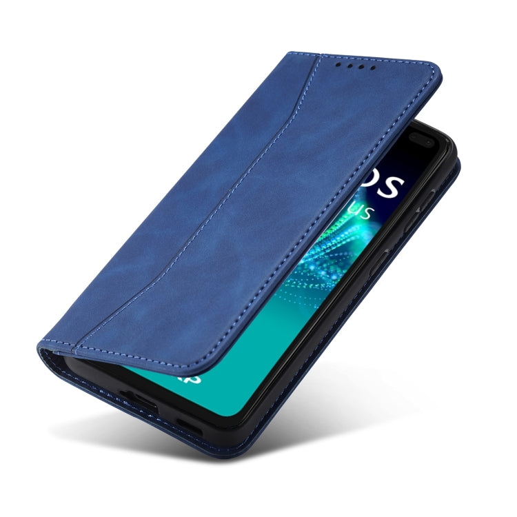 For Sharp Aquos Sense 6 Magnetic Dual-fold Leather Phone Case