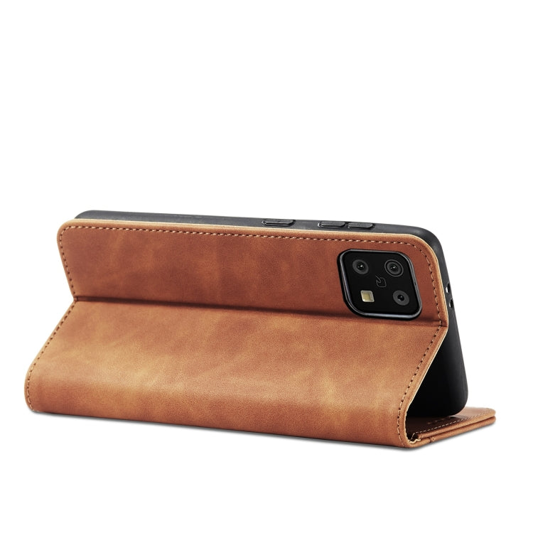 For Sharp Aquos Sense 6 Magnetic Dual-fold Leather Phone Case