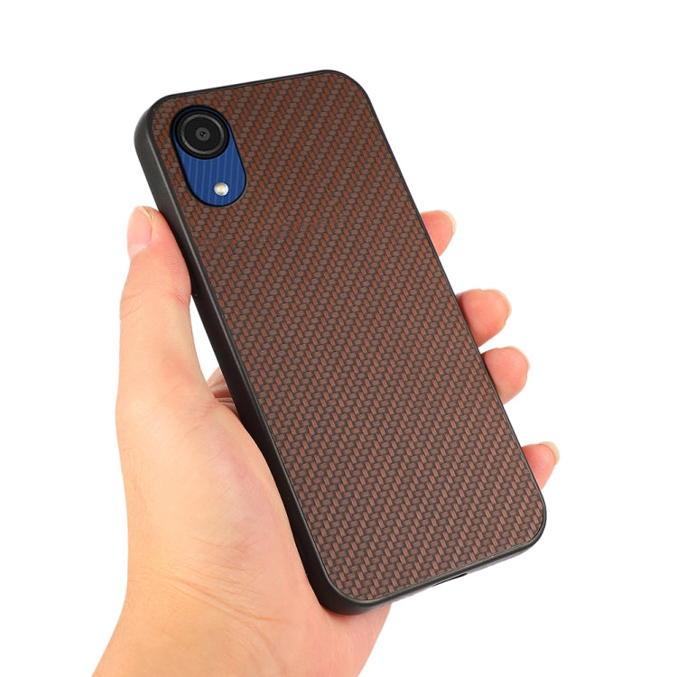 For Samsung Galaxy A03 Core Carbon Fiber Skin Phone Case