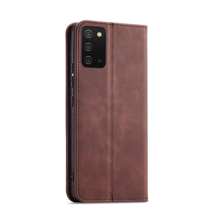 For Samsung Galaxy A03s 164mm Magnetic Dual-fold Leather Phone Case