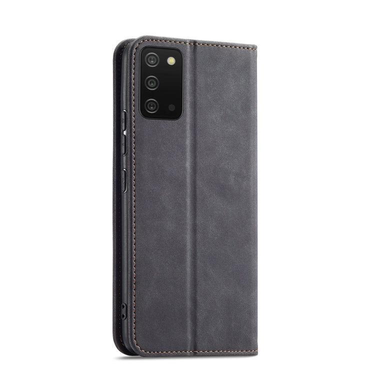 For Samsung Galaxy A03s 166mm Magnetic Dual-fold Leather Phone Case