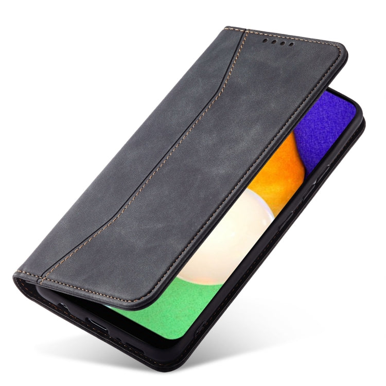 For Samsung Galaxy A03s 166mm Magnetic Dual-fold Leather Phone Case