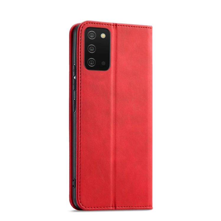 For Samsung Galaxy A03s 166mm Magnetic Dual-fold Leather Phone Case