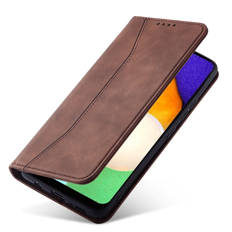 For Samsung Galaxy A03s 166mm Magnetic Dual-fold Leather Phone Case