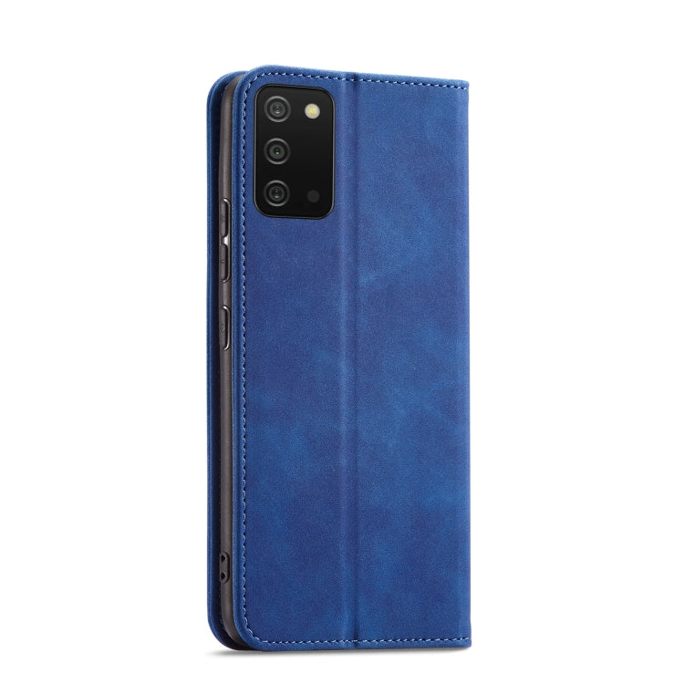 For Samsung Galaxy A03s 166mm Magnetic Dual-fold Leather Phone Case