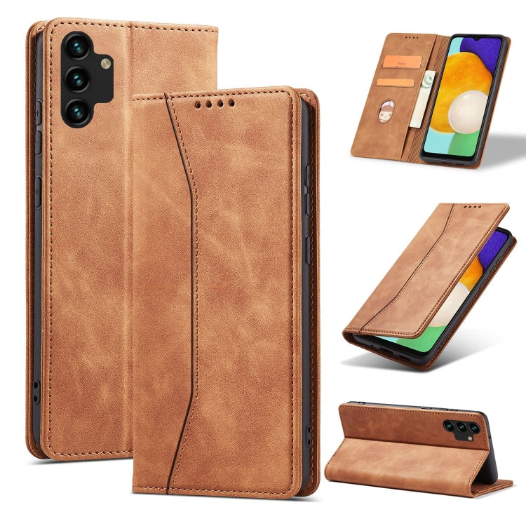 For Samsung Galaxy A13 5G Magnetic Dual-fold Leather Phone Case
