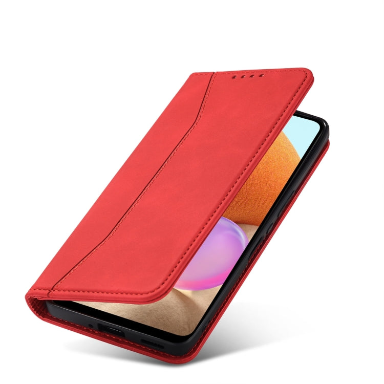 For Samsung Galaxy A32 4G Magnetic Dual-fold Leather Phone Case