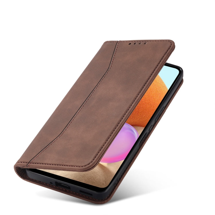 For Samsung Galaxy A32 4G Magnetic Dual-fold Leather Phone Case